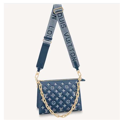 lv navy blue bag|louis vuitton blue denim bag.